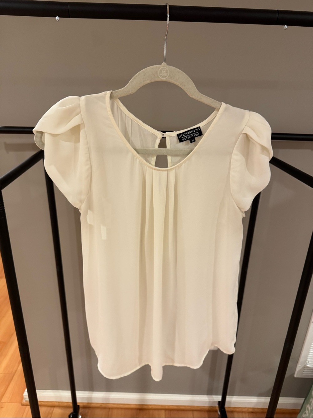 Papermoon Ivory Short Puff Sleeve Blouse